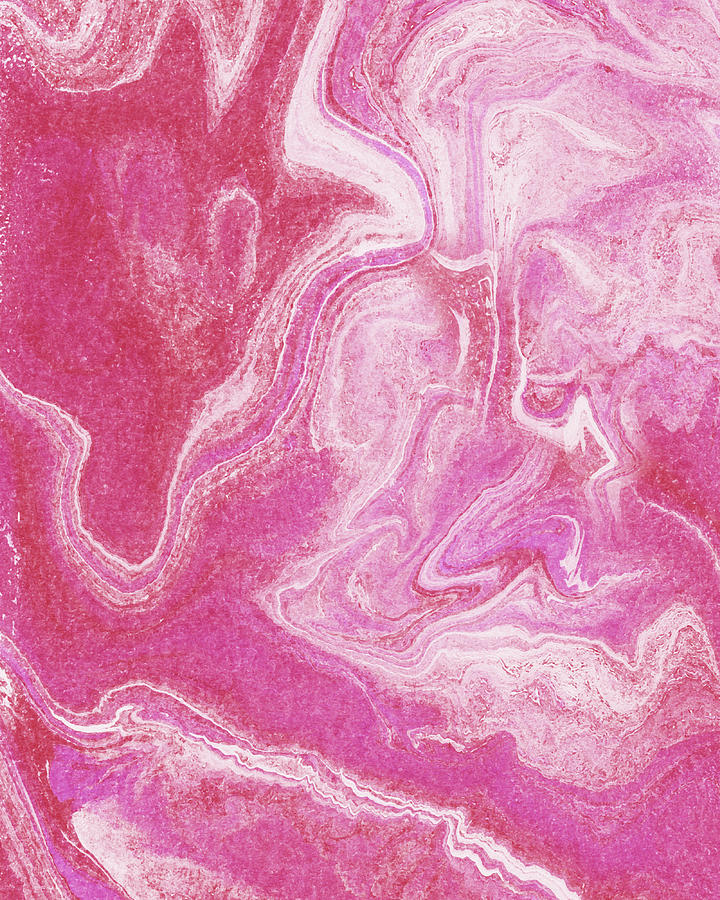 Pink Agate Watercolor Stone Collection II Painting