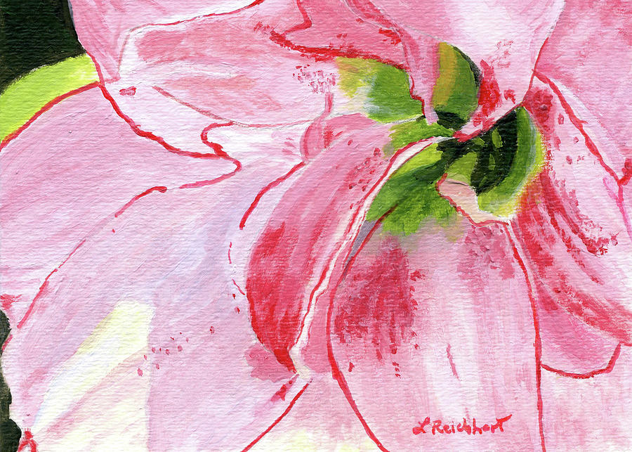 Pink Amaryllis Painting by Lynne Reichhart