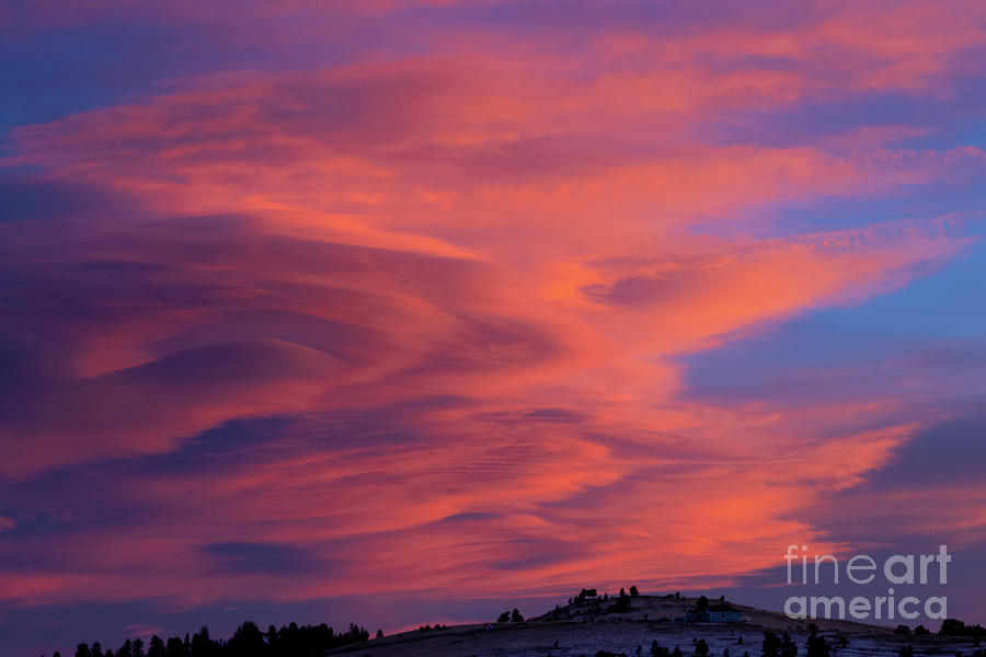 Pink and Blue Rocky Mountain Sunset Photograph by Steven Krull