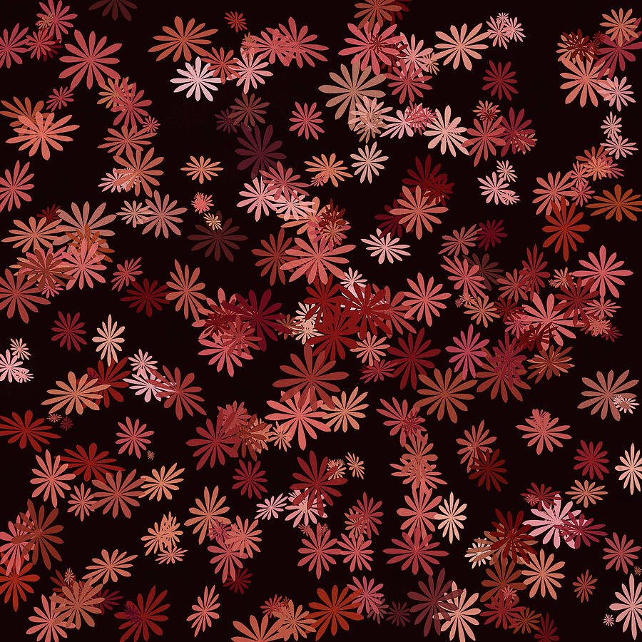 Pink and Bronze Daisies Digital Art by Bamalam Art Pink and Bronze Daisies Digital Art by Bamalam Art