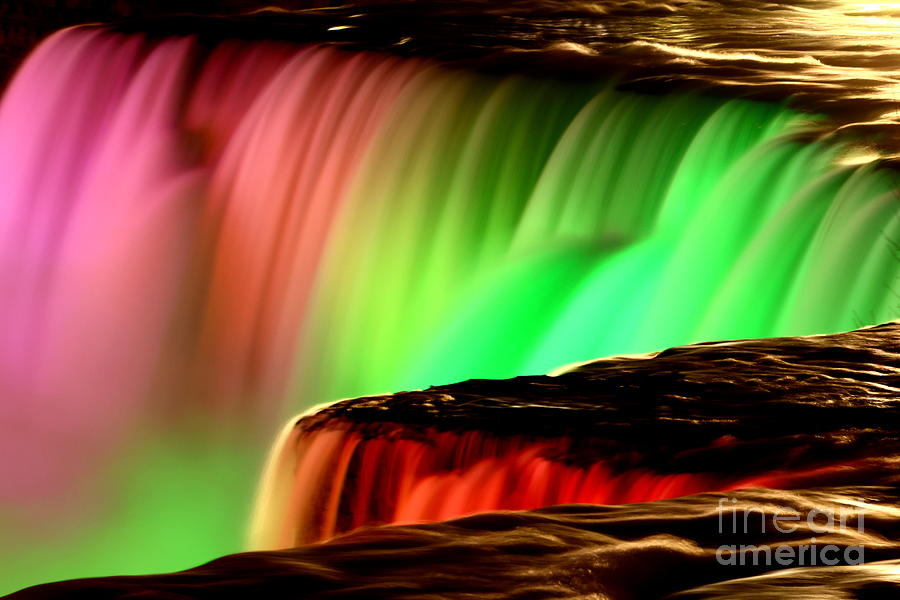 Pink and Green at the Falls Photograph by Tony Lee