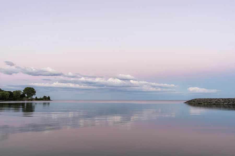 Pink and Peaceful - Soothing Colors and Balanced Symmetry Overwater Photograph by Georgia Mizuleva