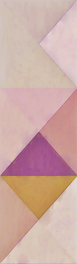 Pink and Peach Vertical Panorama Geometric Pattern Art Digital Art by Gaby Ethington