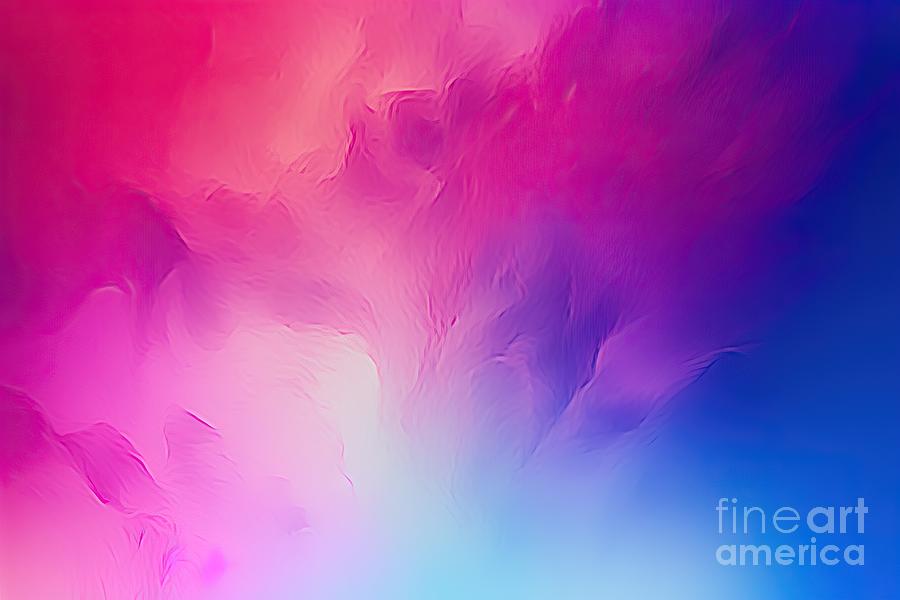 Abstract Painting - Pink and purple colorful gradient abstract background by N Akkash