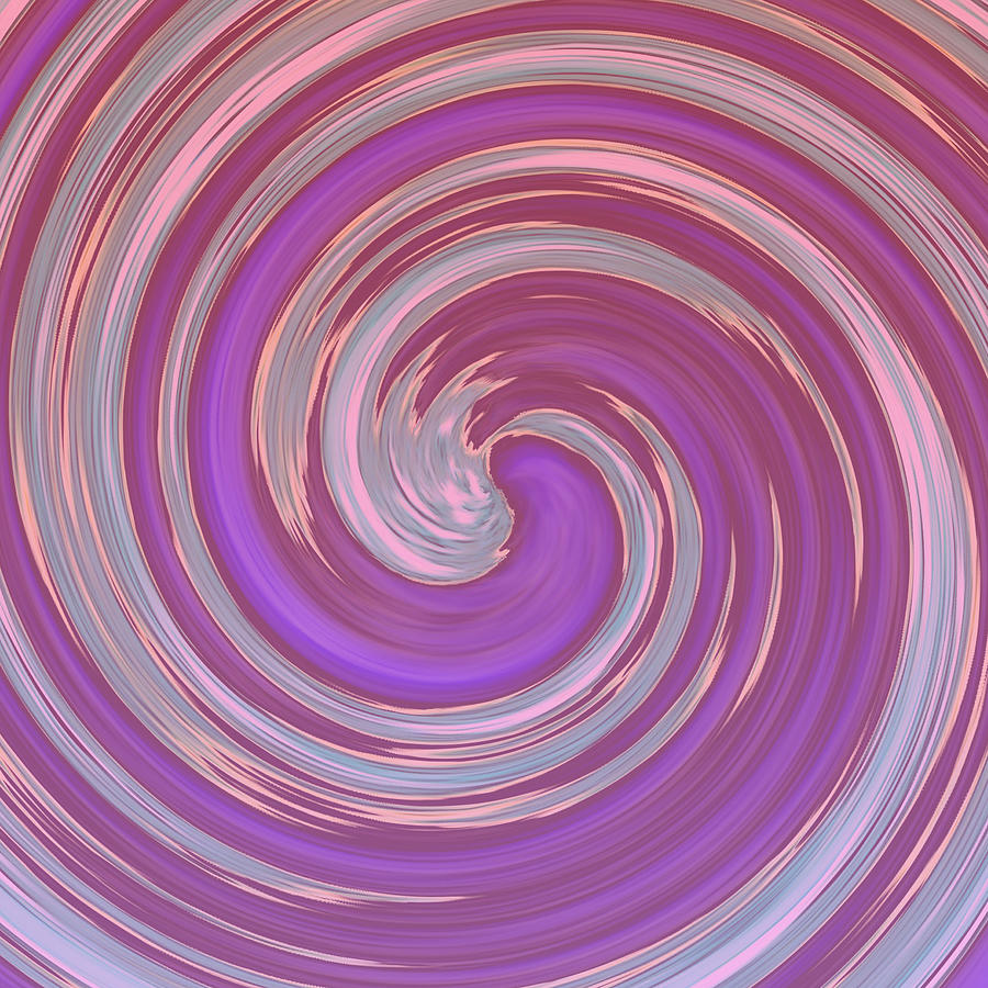 Pink and Purple Swirls Digital Art by Ali Baucom
