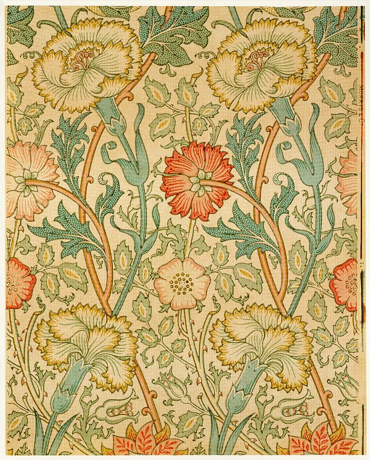 Pink and Rose by William Morris - 1834-1896 Painting by Les Classics ...