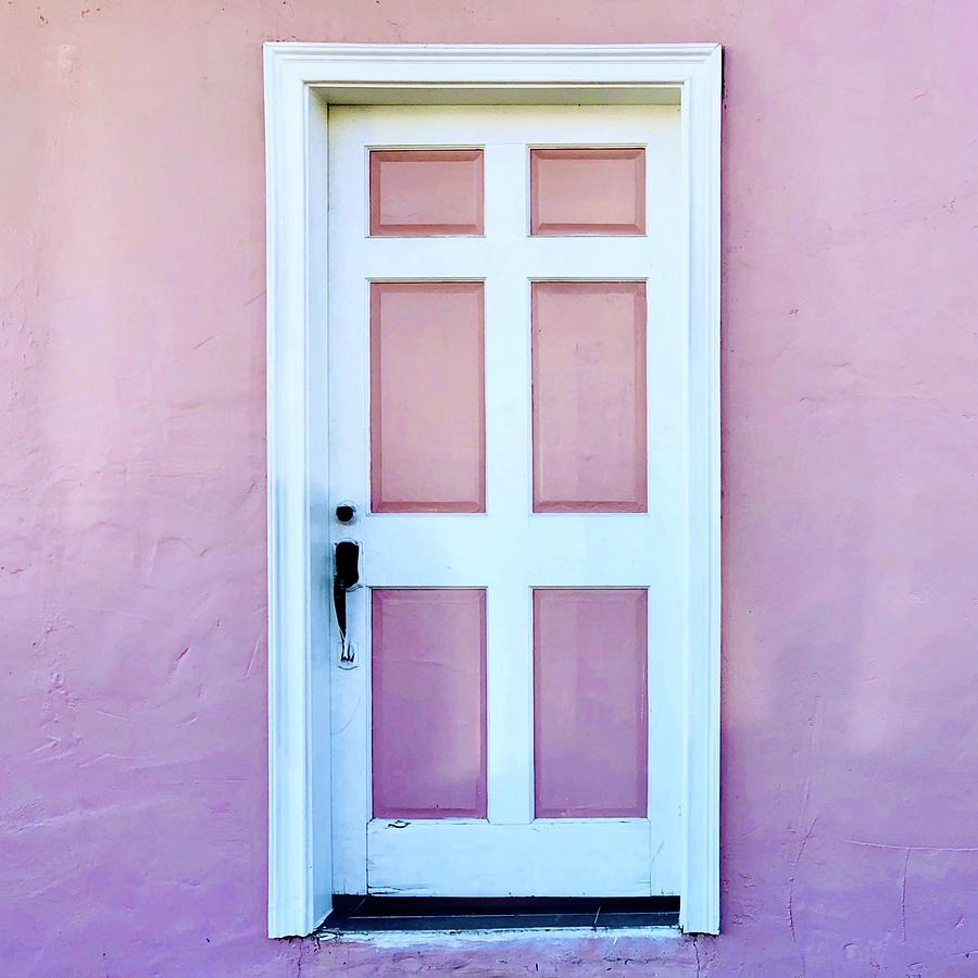 Pink And White Door Photograph by Julie Gebhardt