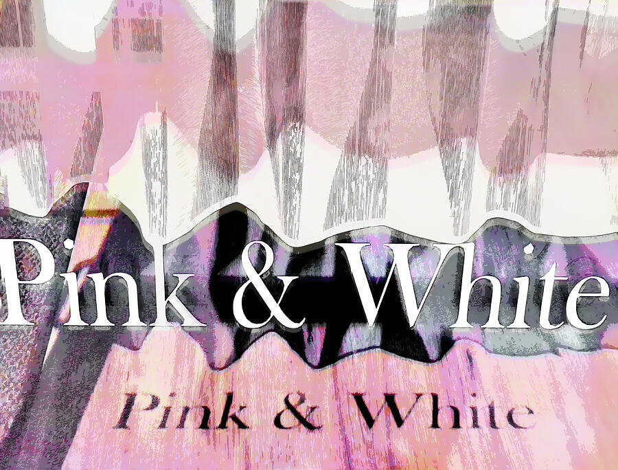 Pink And White Mixed Media