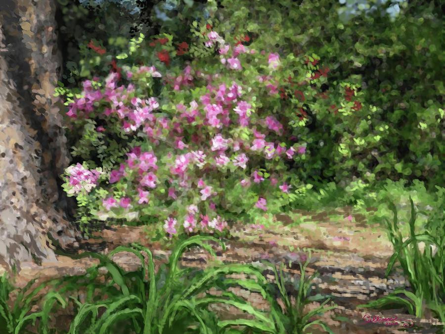 Flower Digital Art - Pink Azaleas by Marilyn Cullingford