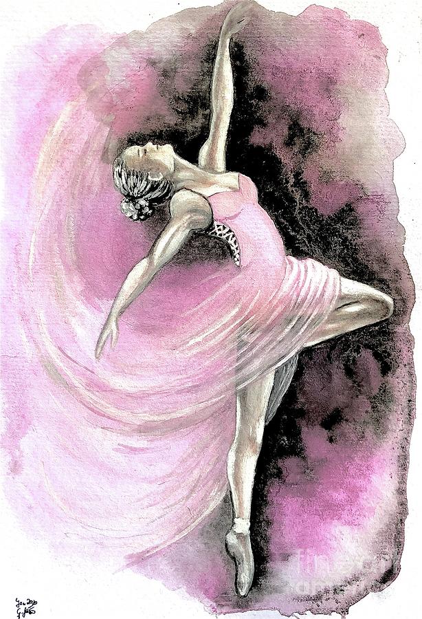 Pink Ballerina V Painting