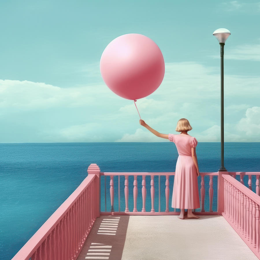 Pink Balloon Digital Art by Scott Meyer
