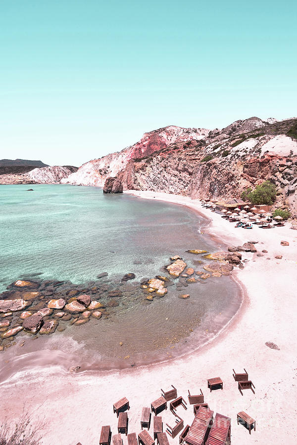 Pink Beach In Greece, Milos Island Cyclades Photograph by PrintsProject ...