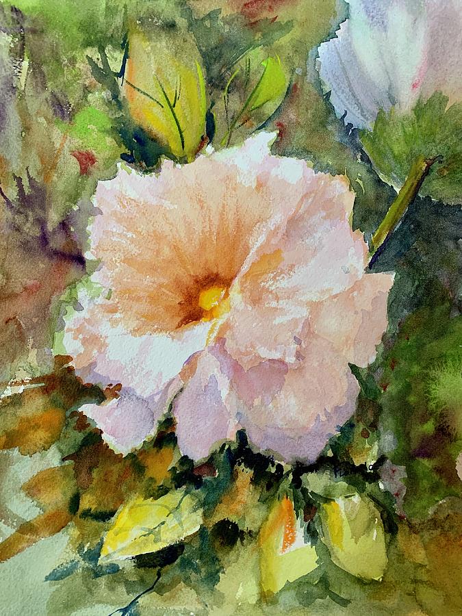 Pink blossom  Painting by Paintings by Florence - Florence Ferrandino