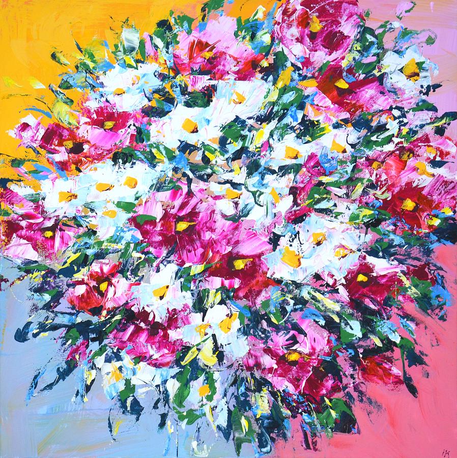 	Pink bouquet. Painting by Iryna Kastsova
