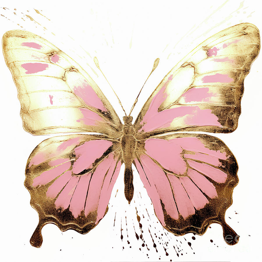 Pink Butterfly Painting by Tina LeCour