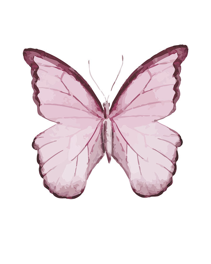 Pink butterfly watercolor - Watercolor Butterflies Digital Art by The ...