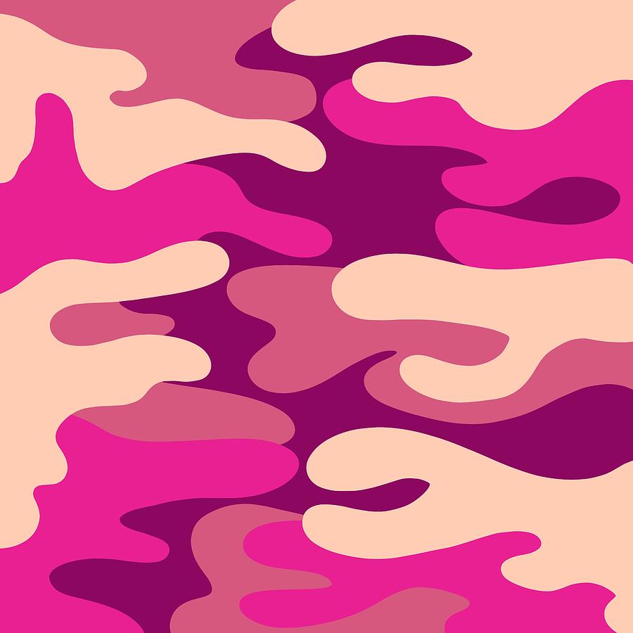 Pink Camo Textile Print Digital Art by Nicole Wilson - Fine Art America
