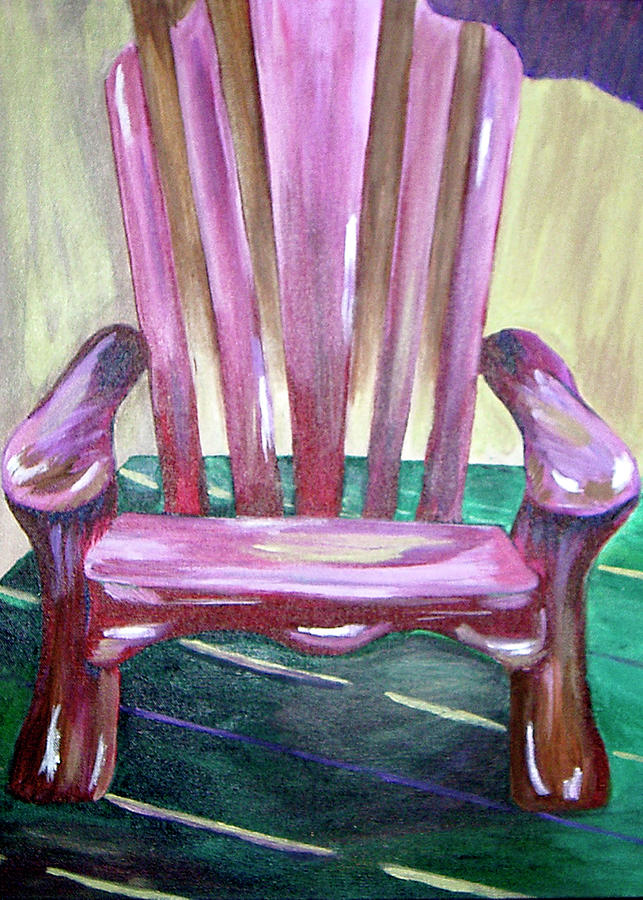 Purple Chair just for you. Painting by Genevieve Holland
