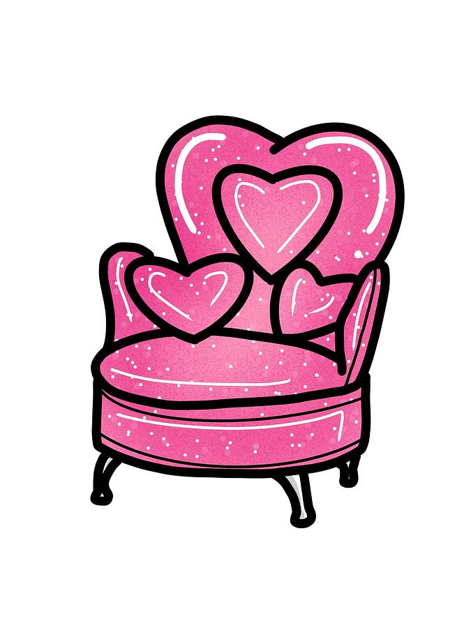 Pink chair Digital Art by Marisela Mungia