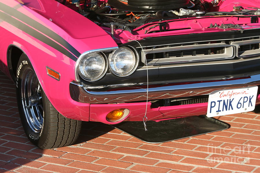 Inspirational Photograph - Pink Classic Car  by Chuck Kuhn