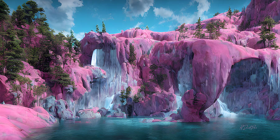 Pink Cliffs Digital Art by David Price