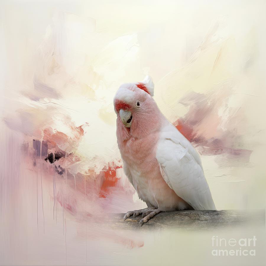 Pink Cockatoo Mixed Media by Eva Lechner