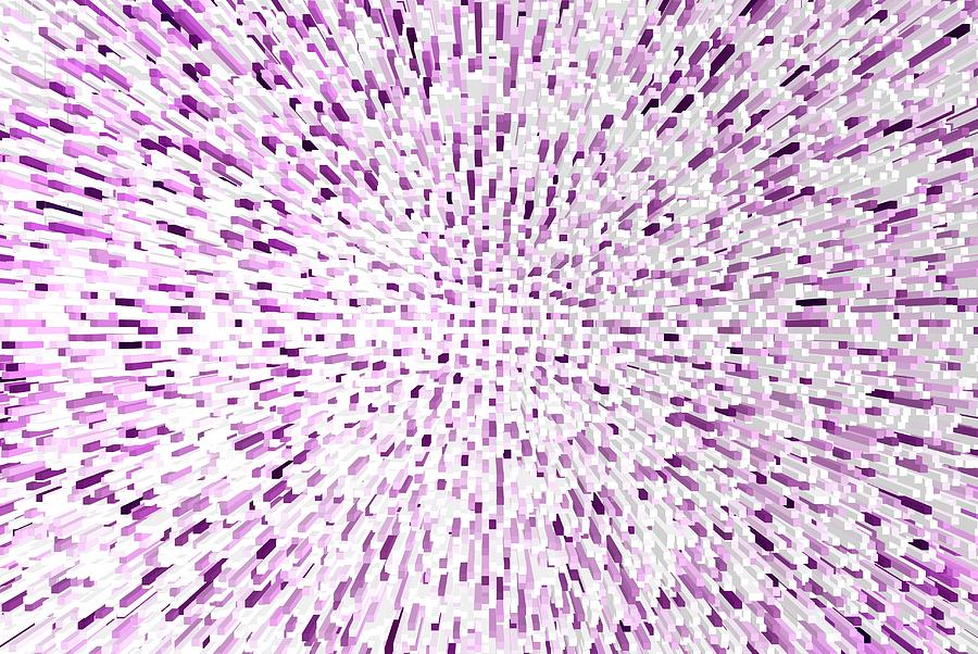 Pink color graphics with small geometric squares Photograph by Severija Kirilovaite