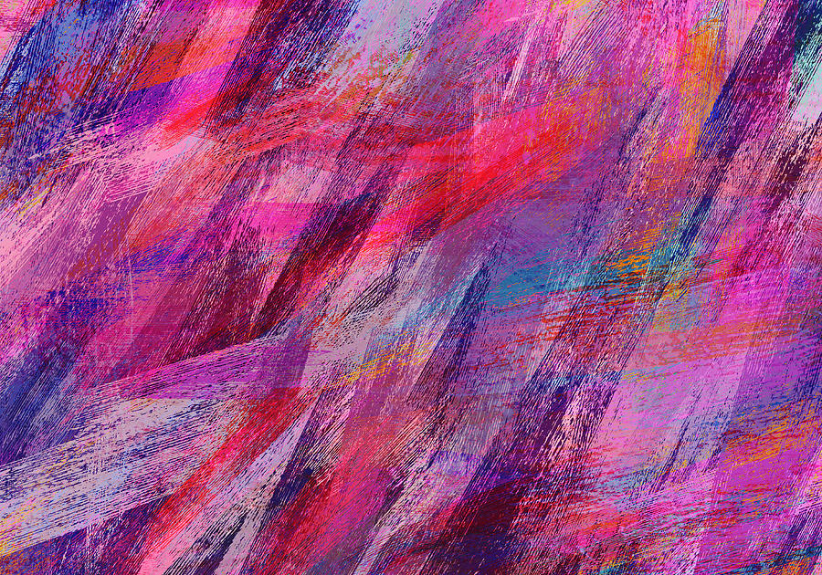 Pink Colorful Abstract Oil Painting Pattern On Canvas As Background Photograph by Oxygen