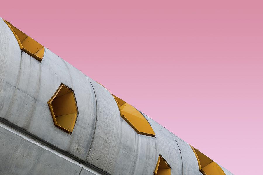 Pink Concrete - Low Angle Photography Of Gray Building - Paris, France Photograph