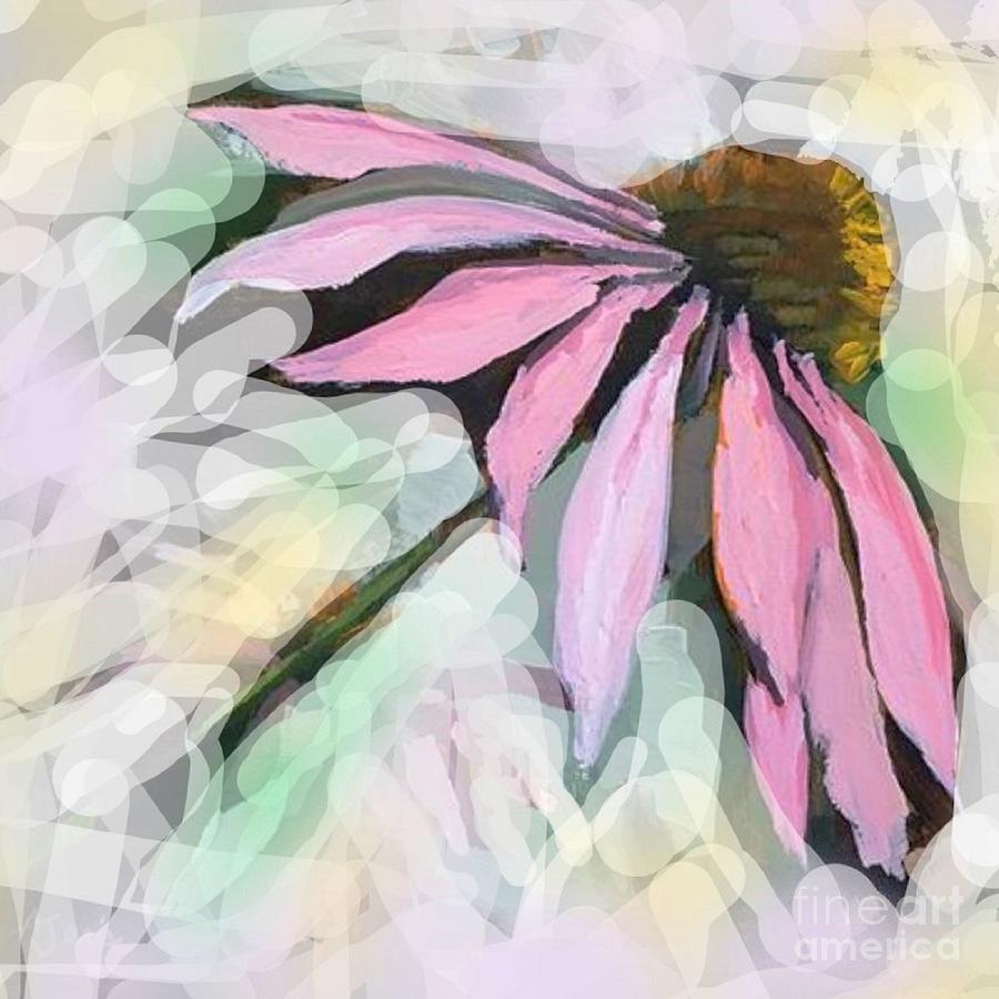 Pink coneflower  Painting by Vesna Antic