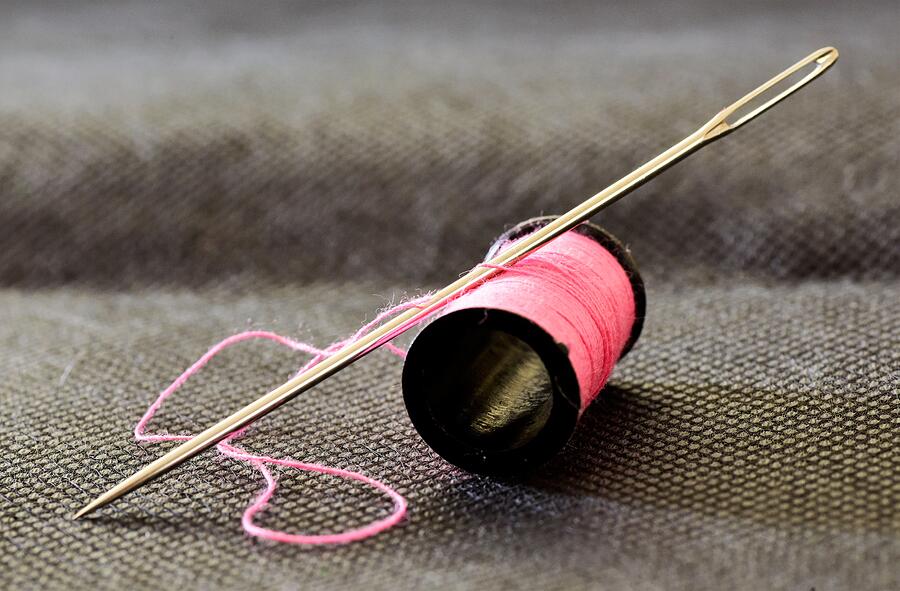 Pink Cotton Thread Photograph by Neil R Finlay