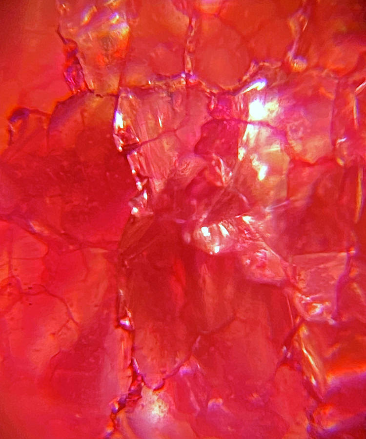 Pink Cracked Glass 2 Photograph by Marilyn Borne