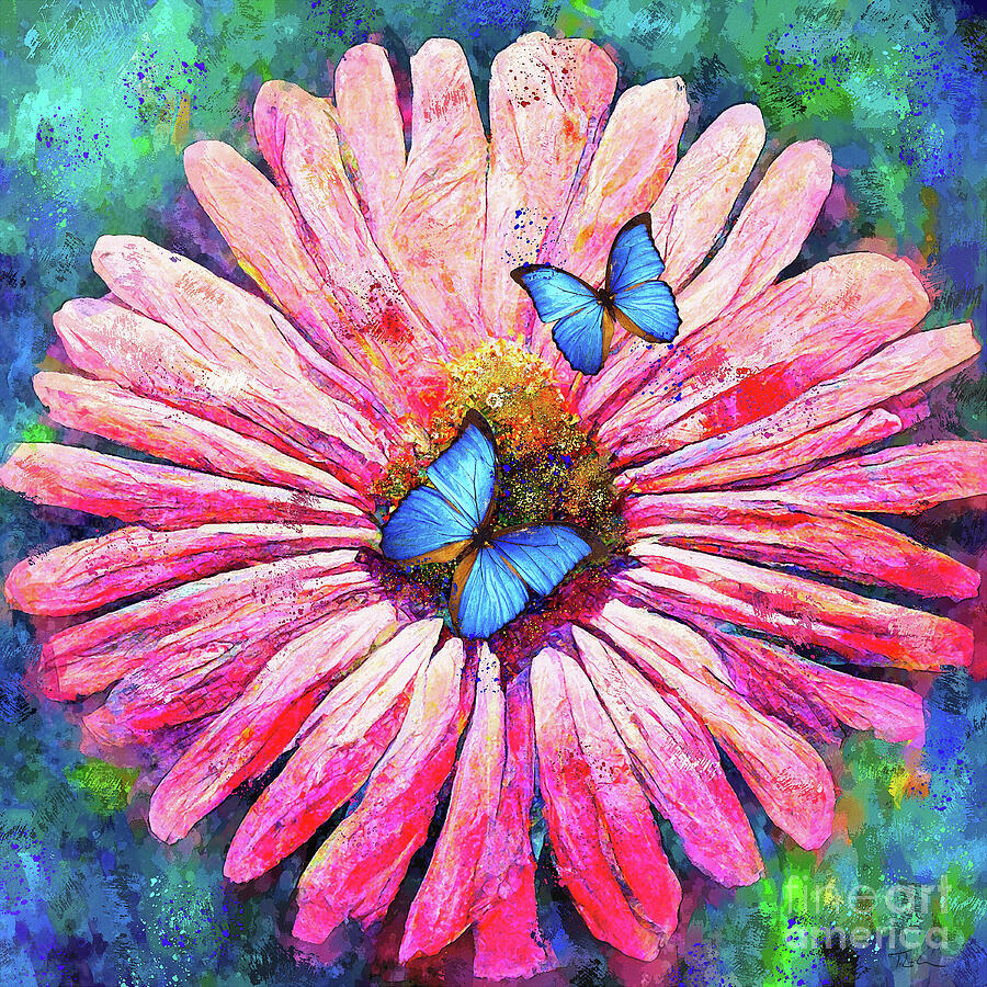 Pink Daisy Delight Painting by Tina LeCour