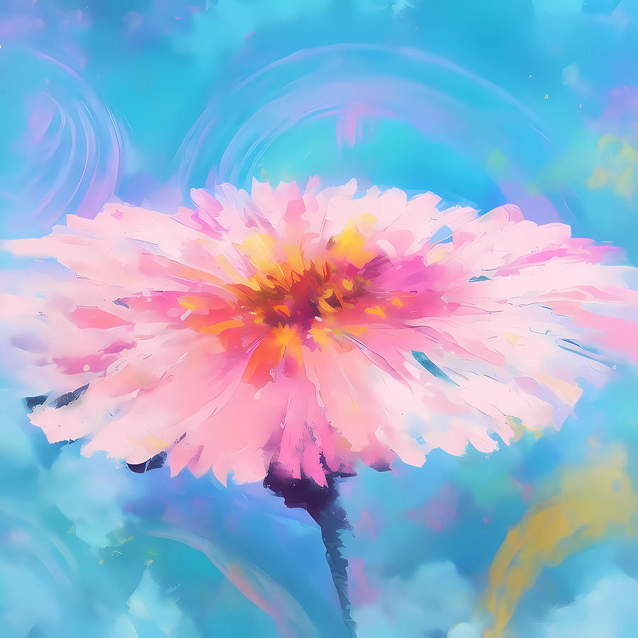 Pink daisy Digital Art by Regina Valluzzi