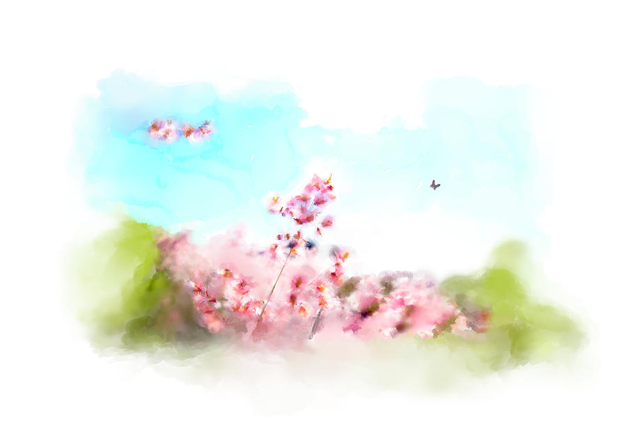 Pink Dandelions Digital Art by Eva Karapidaki Fine Art America