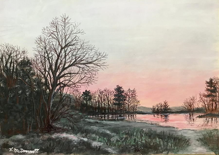 Pink Dawn Painting by Kathleen McDermott