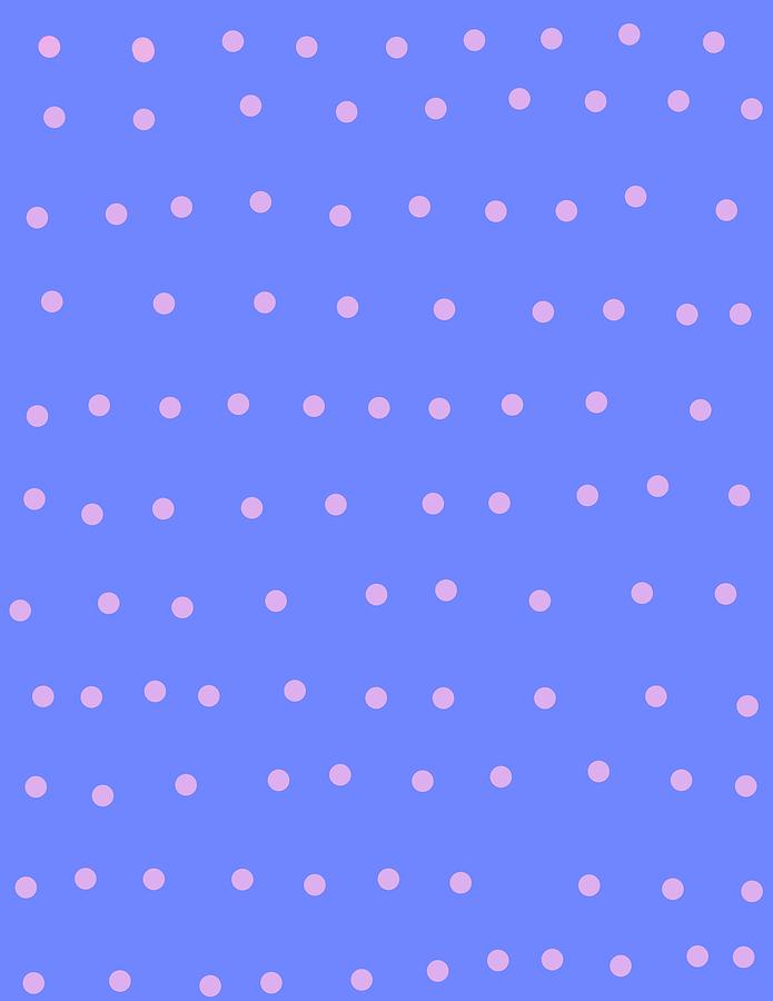 Pink Dots On Royal Blue Digital Art by Ashley Rice