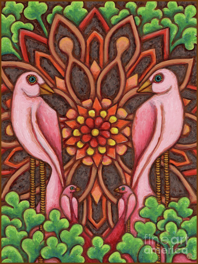 Pink Dove Love  Painting by Amy E Fraser