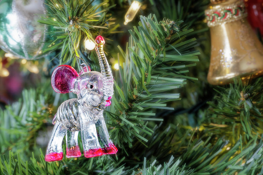 Pink Elephant Christmas Ornament  Photograph by Patti Deters