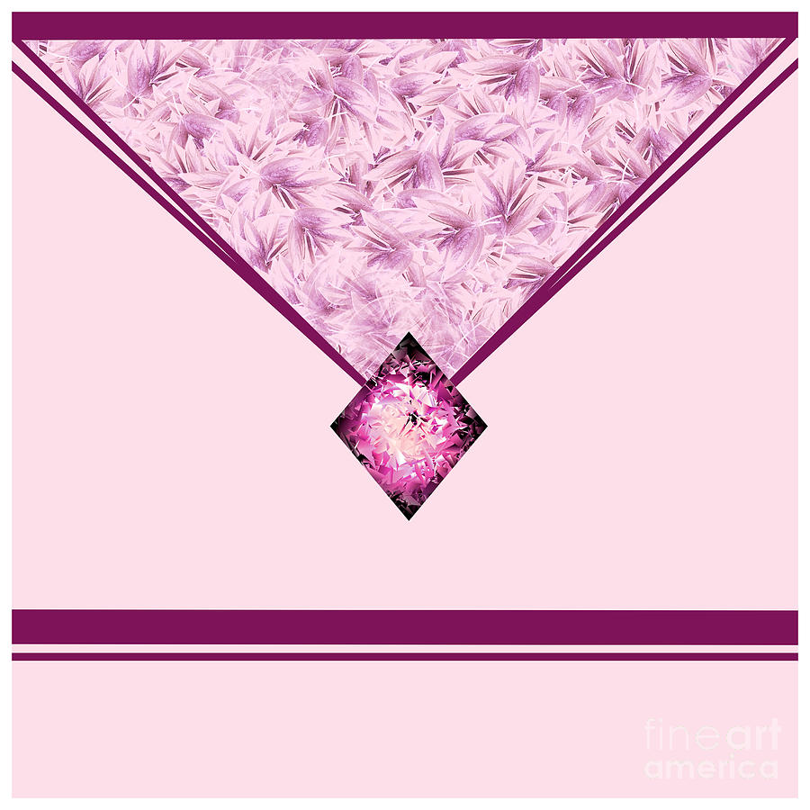 Pink Fashionable Leaf Bag Design Digital Art by Delynn Addams