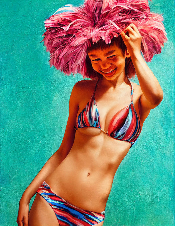Pink Feather Hat Digital Art by Craig Boehman
