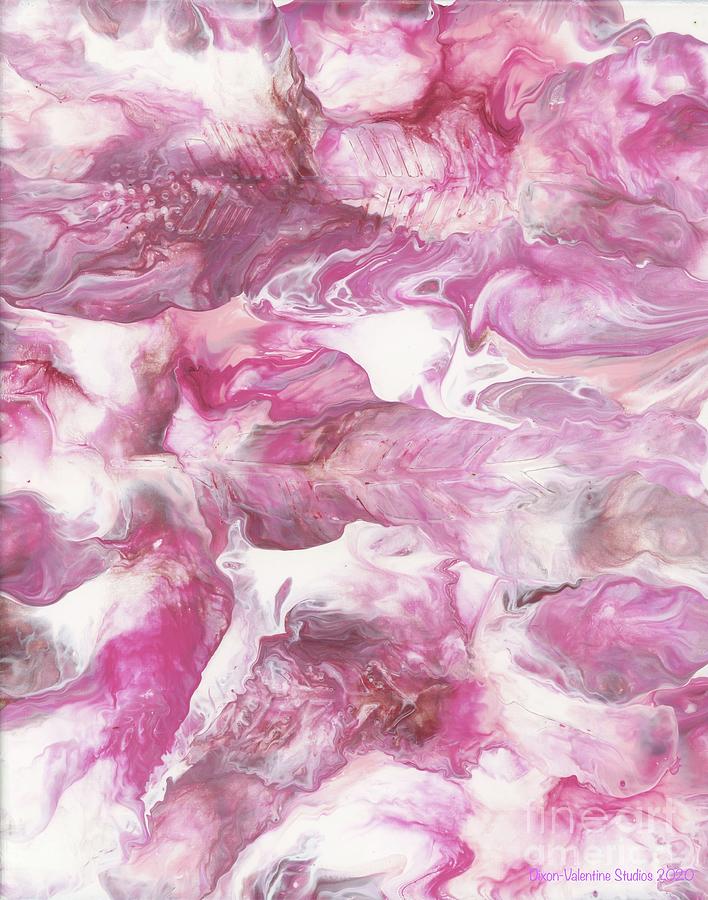 Pink Feathers Painting by Valerie Valentine