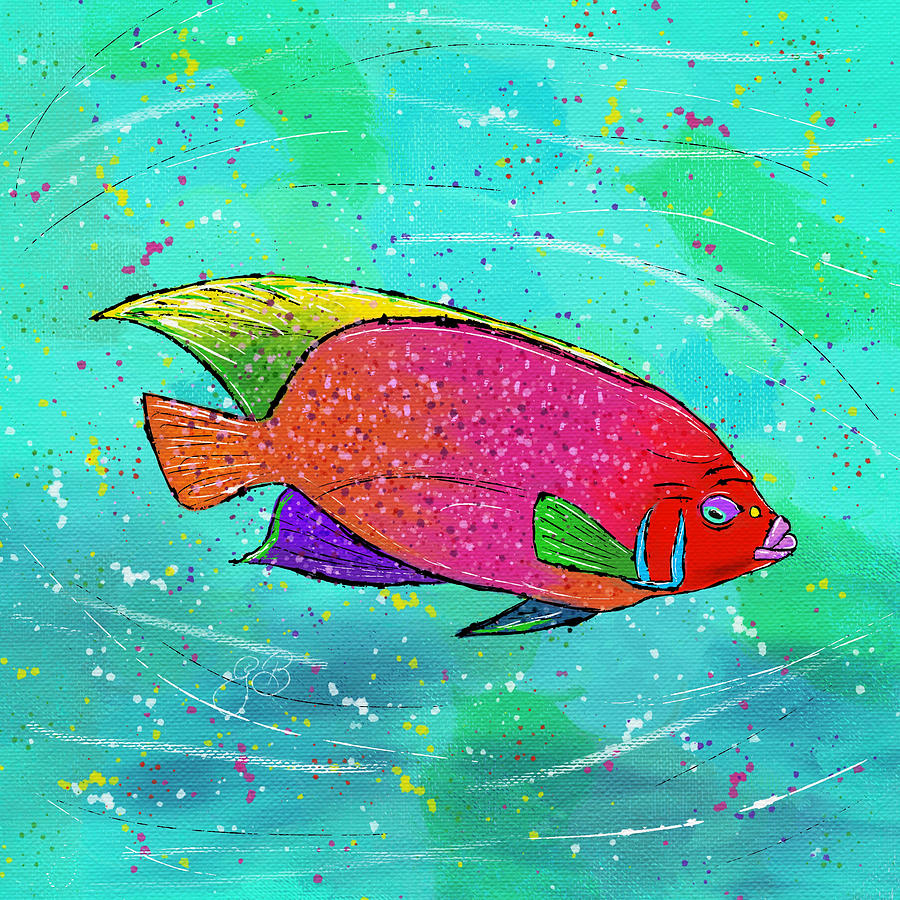 Pink Fish Celebration Digital Art by Gayle Berthiaume - Fine Art America