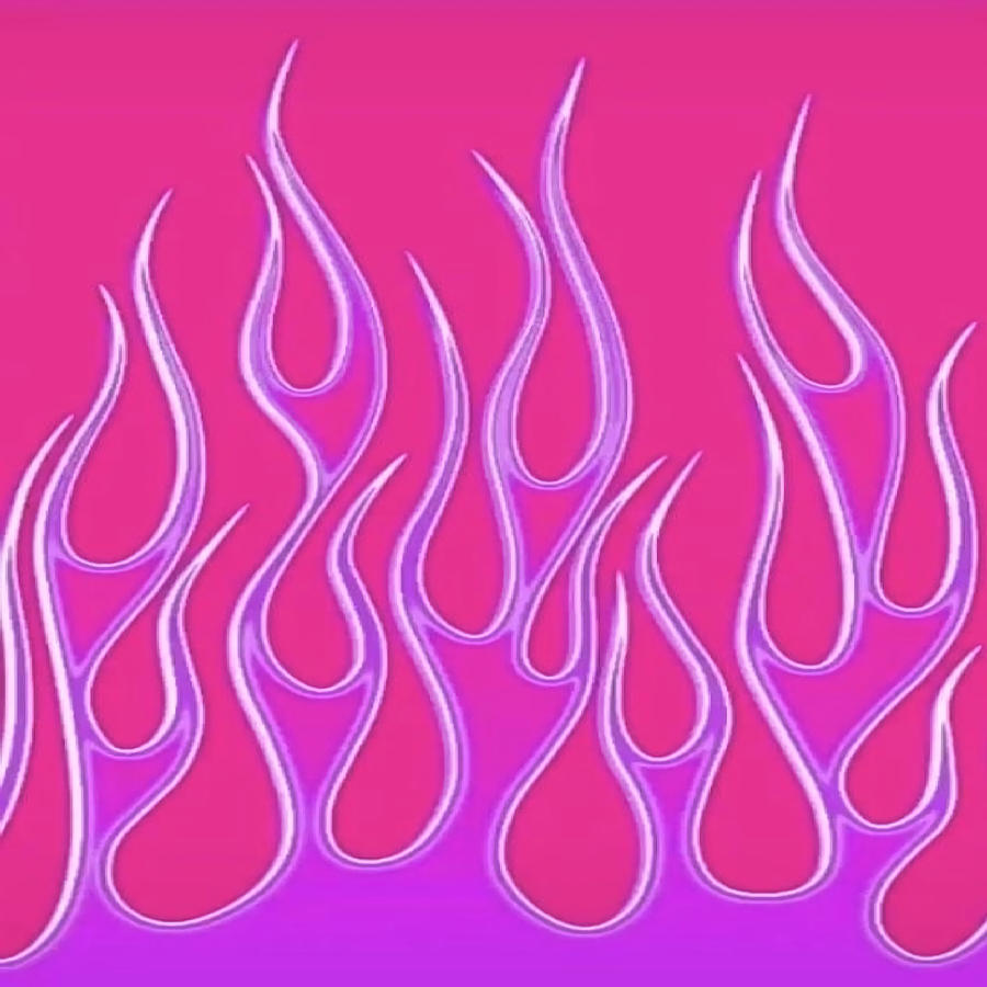 pink flames Poster aesthetic Painting by Campbell Sonia - Fine Art America