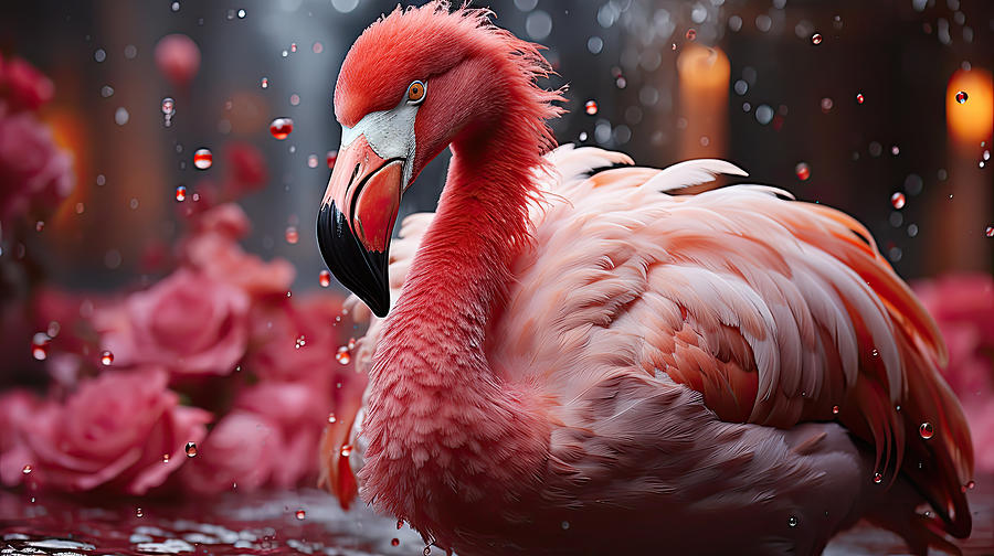 Pink Flamingo Digital Art by Evie Carrier