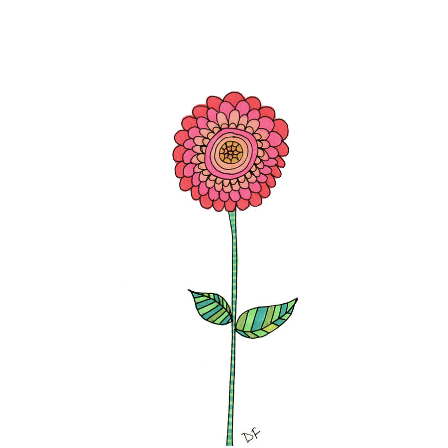 Pink Flower Digital Art by Dora Ficher