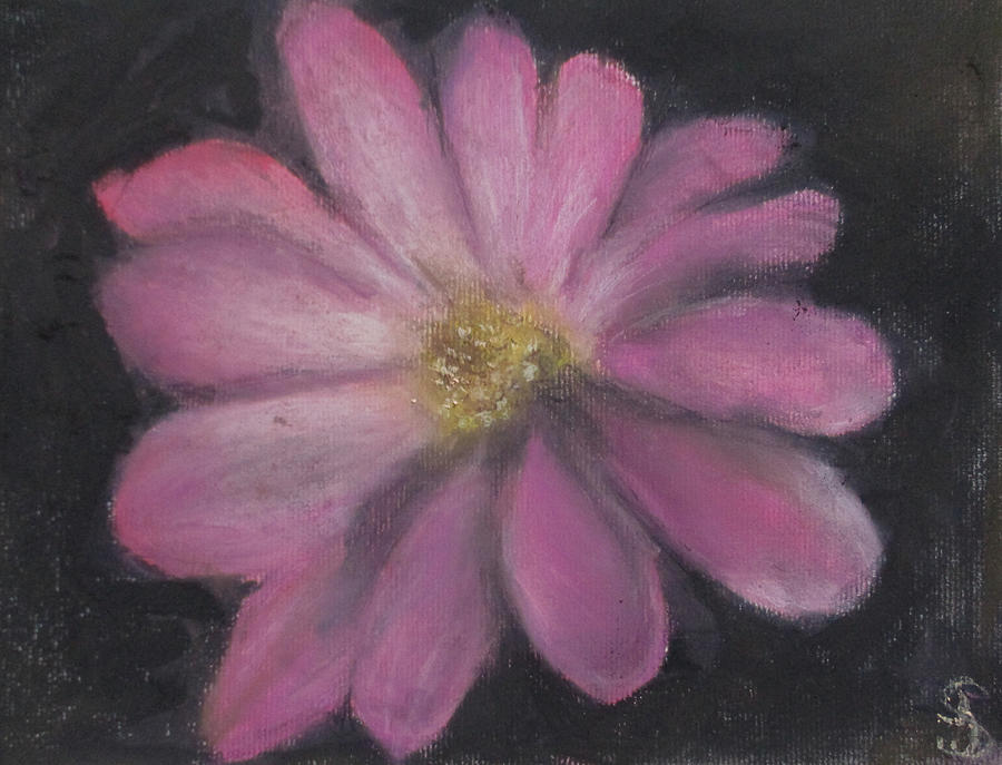 Pink Flower Painting by Jen Shearer