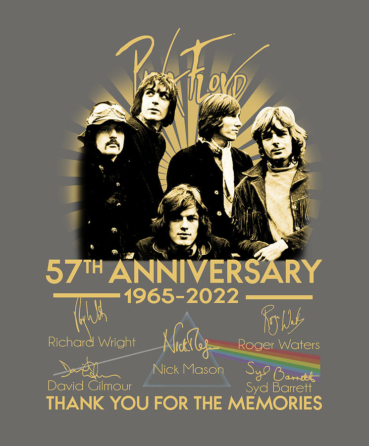 Pink Floyd 57Th Anniversary 1965-2022 Digital Art by Aymara Leon - Pixels