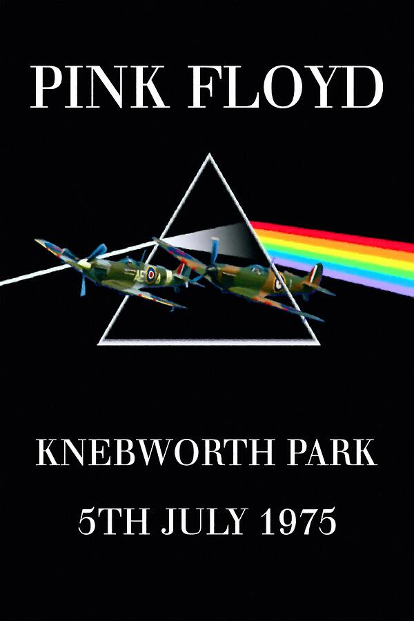 Pink Floyd Digital Art - Pink Floyd, Knebworth Festival 1975. by Joe Vella
