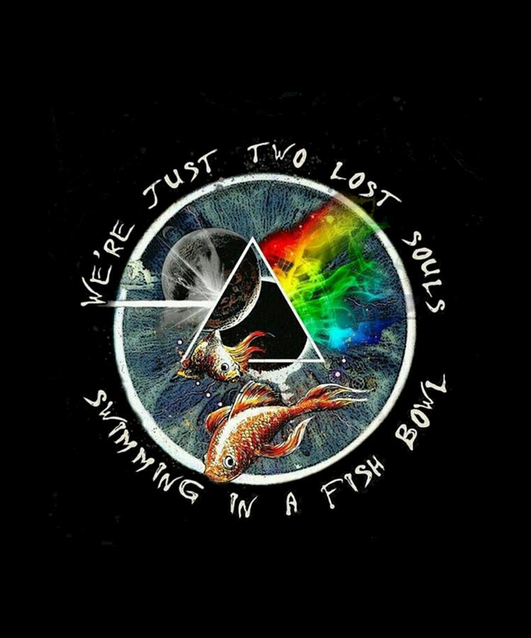 David Gilmour Digital Art - Pink Floyd Were Just Two Lost Souls Swimming in A Fish Bowl by Notorious Artist